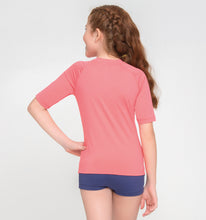 Carregar imagem no visualizador da galeria, Kids FPU50+ Uvpro Short Sleeve T-Shirt Coral Uv
