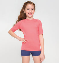 Carregar imagem no visualizador da galeria, Kids FPU50+ Uvpro Short Sleeve T-Shirt Coral Uv
